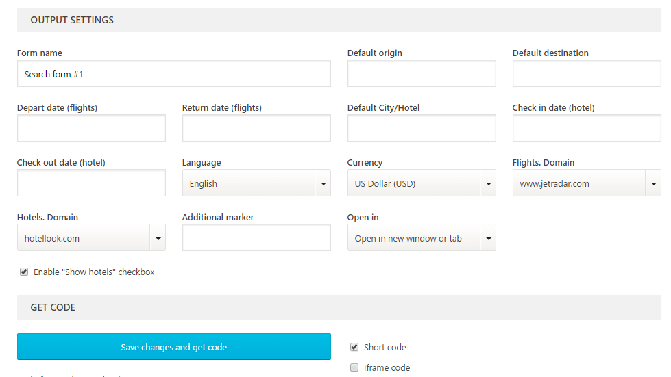 travelpayouts_search_form_settings Vendeur Pro